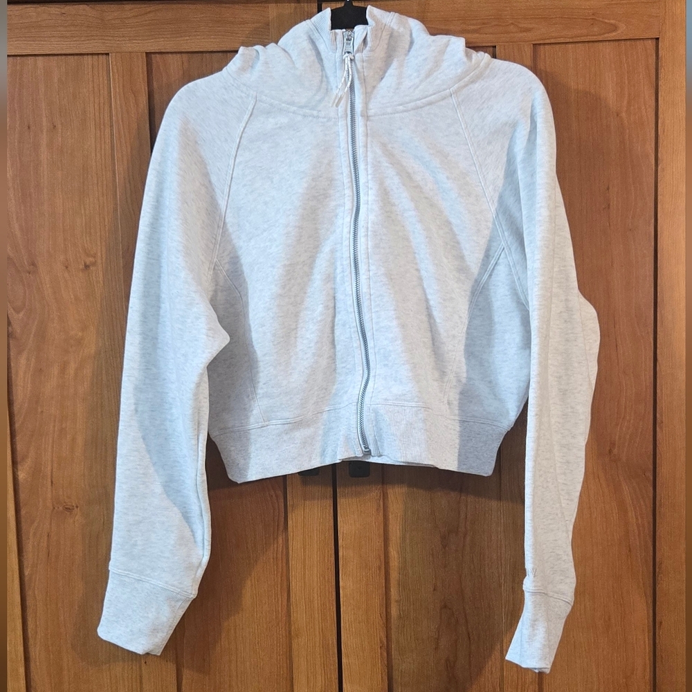 DKNY Sport Heather Gray Cropped Hoodie